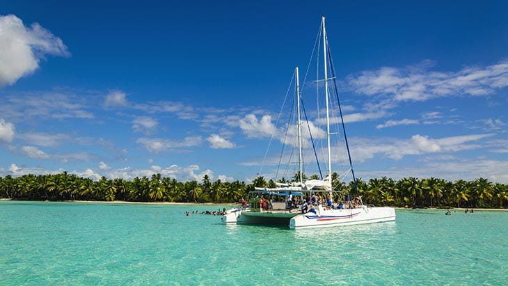 A catamaran in Barbados